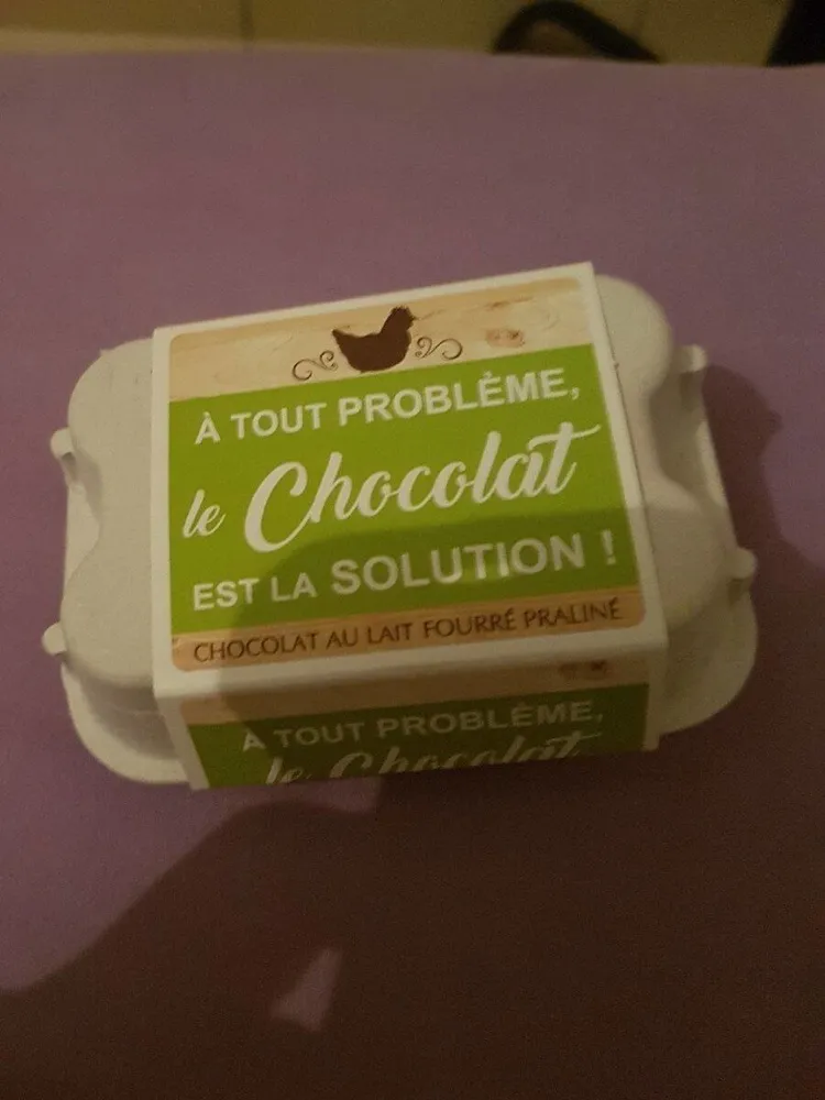 Chocolat au lait fourrée praliné
