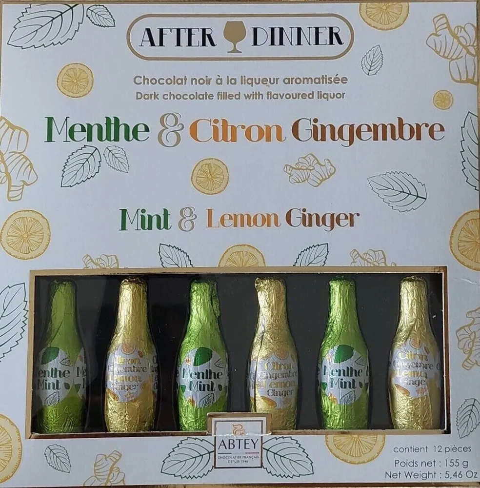 Chocolat noir à la liqueur aromatisé.