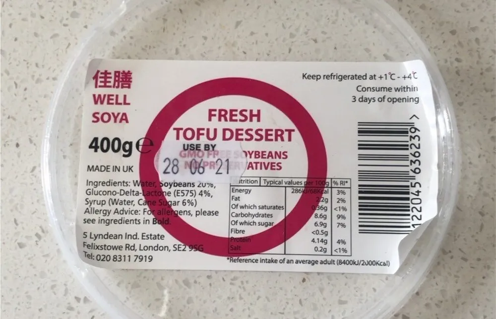 Fresh tofu dessert