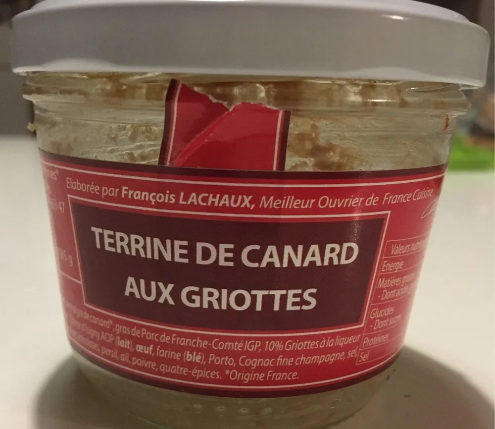 Terrine de canard aux Griottes