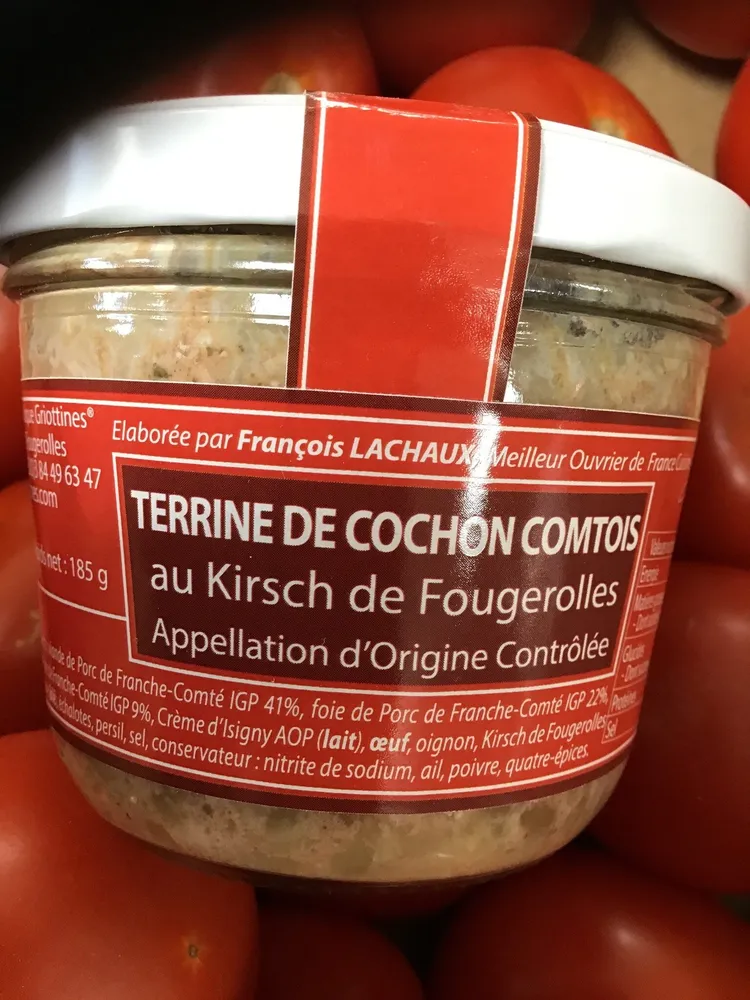 Terrine de cochon comtois au kirsch de fougerolles