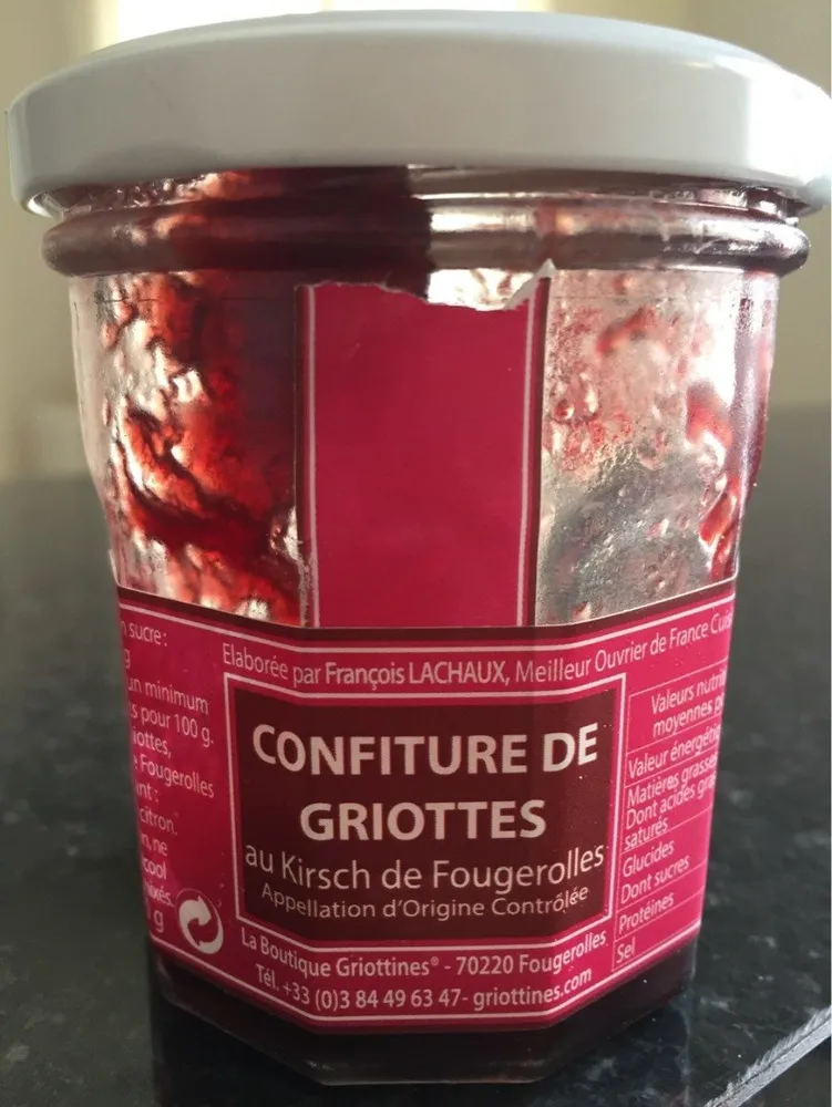 Confiture de griottes au Kirsch de Fougerolles