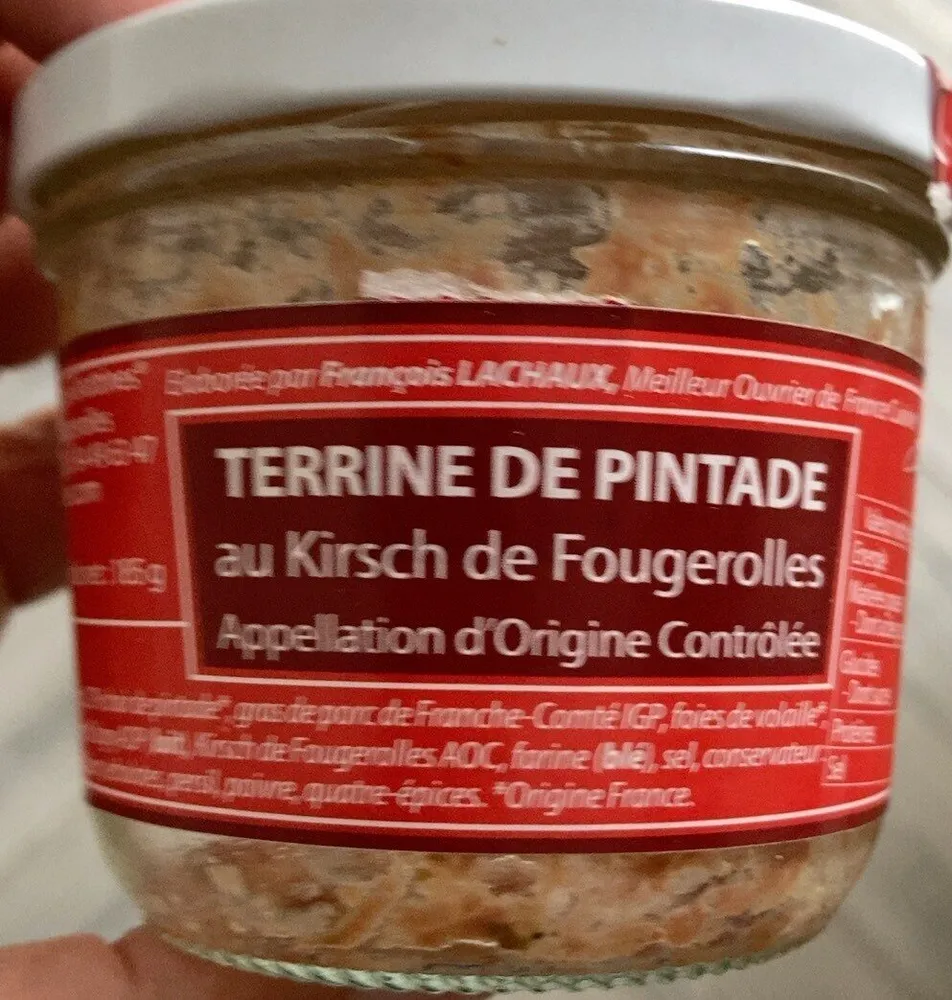Terrine de pintade au kirsch de fougerolles