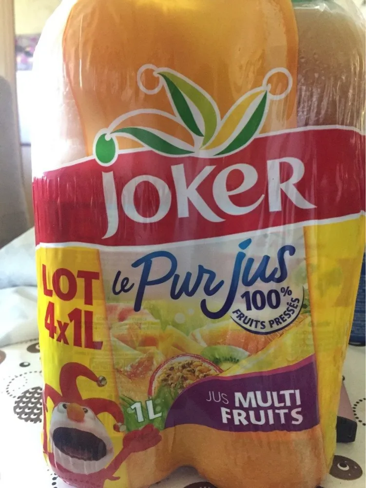 Joker Le Pur Jus Jus multifruits le lot de 4 bouteilles de 1 l