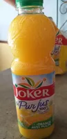 Joker Le Pur Jus Jus d'orange avec pulpe le pack de 4 x 1L