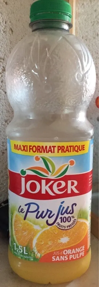 jus d'orange sans pulpe