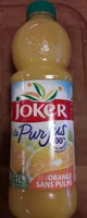 Le pur jus d'orange sans pulpe
