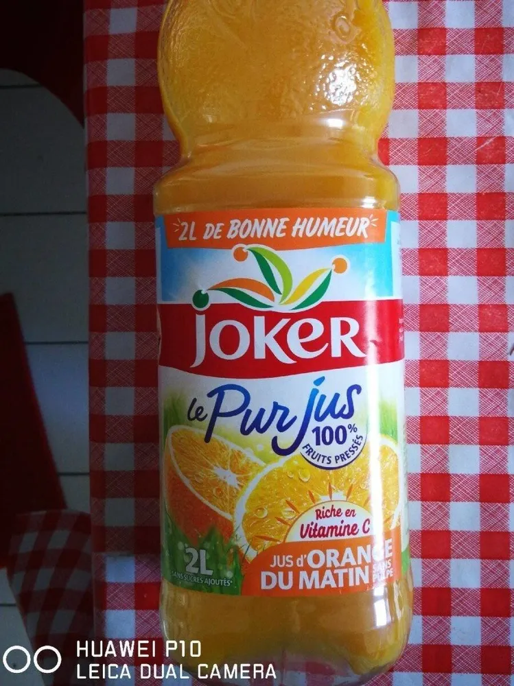 Jus d'orange du matin sans pulpe