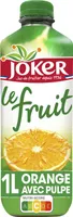 Jus d'orange avec pulpe à base de jus concentré.