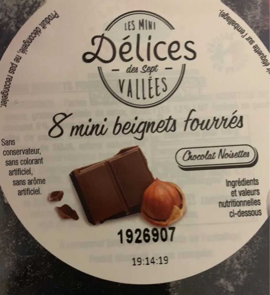 Mini beignets fourrés chocolat noisettes