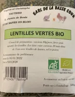 Lentilles vertes bio