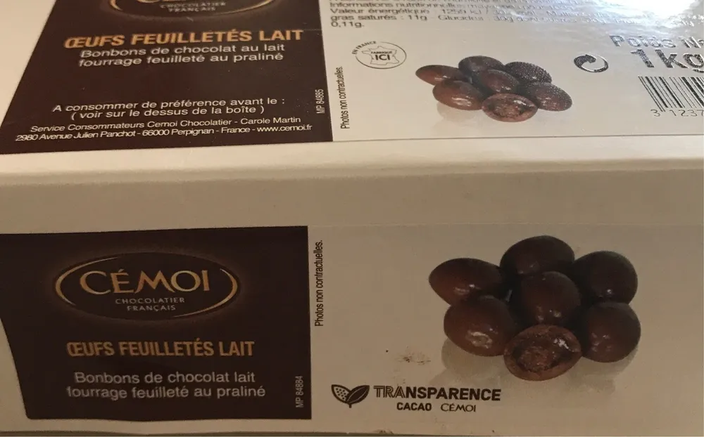 Oeufs feuilletés lait