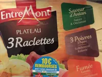 Plateau 3 raclettes
