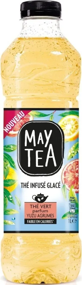 Thé vert infusé glacé parfum yuzu agrumes