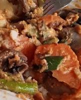 Verduritas asadas con romescu