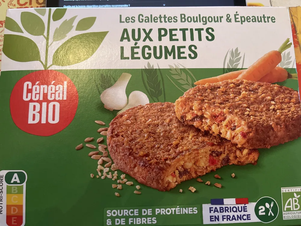 les galettes boulgour & épeautre aux petits légumes