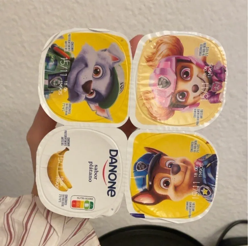 Yogur sabor plátano