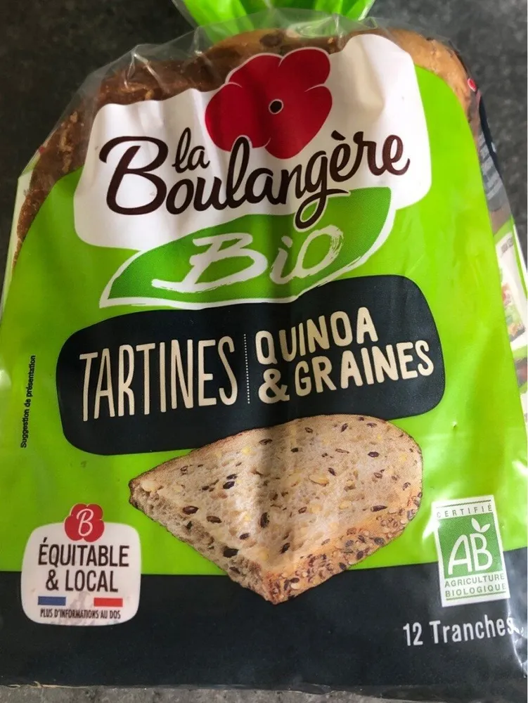Tartines quinoa et graines