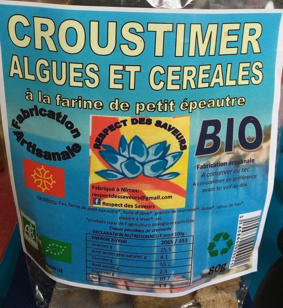 Croustimer algues et cereales