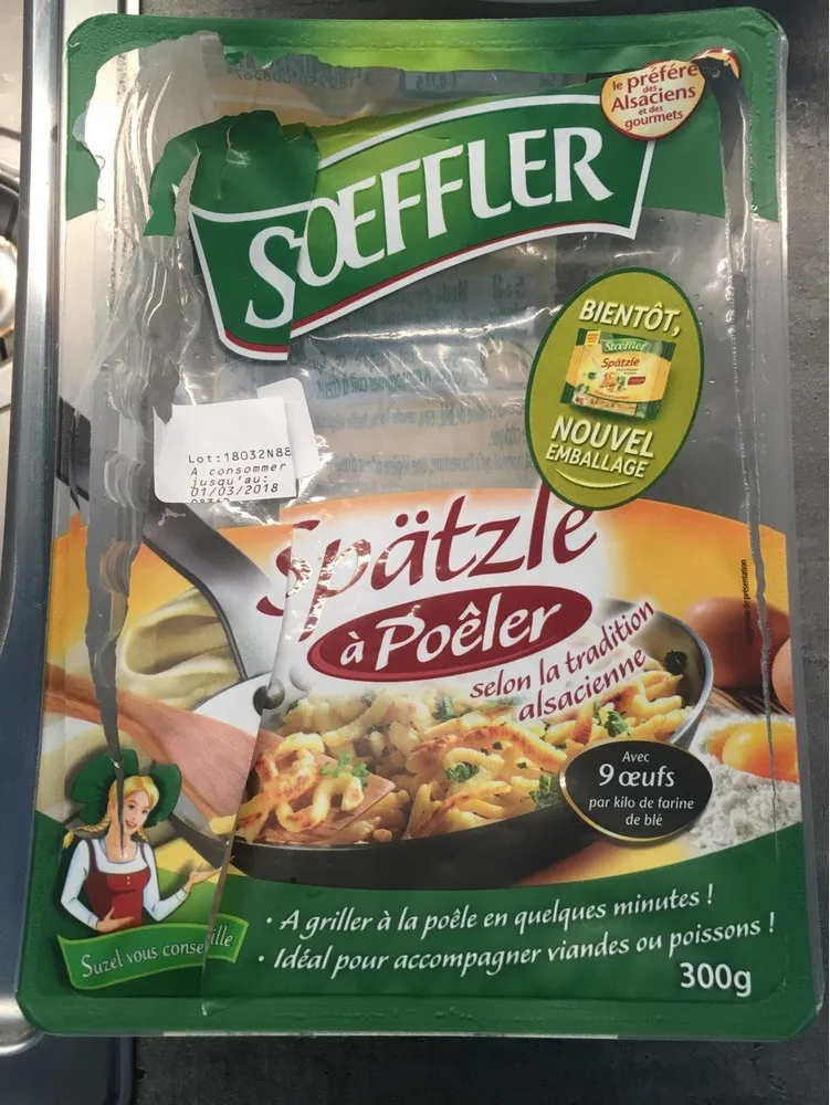 Spatzle a poeler