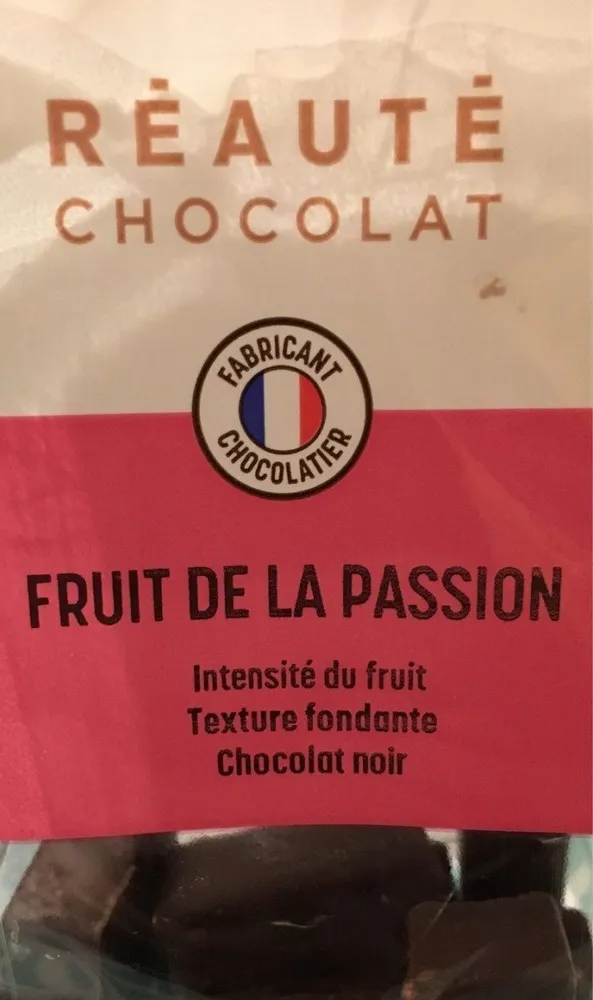 Réauté chocolat et fruit de la passion