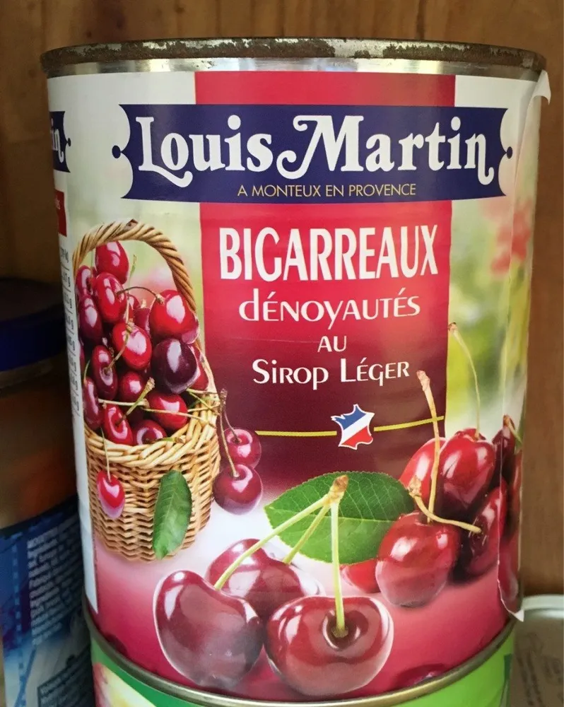 Bigarreaux denoyautes au sirop leger