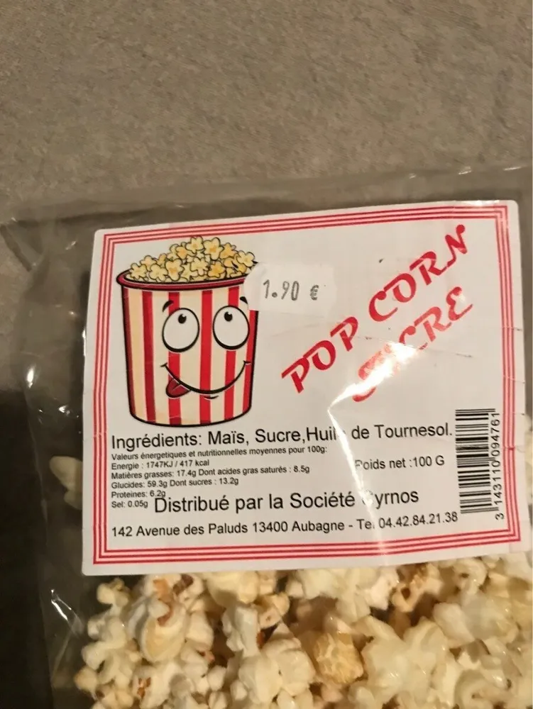 Pop Corn Sucre