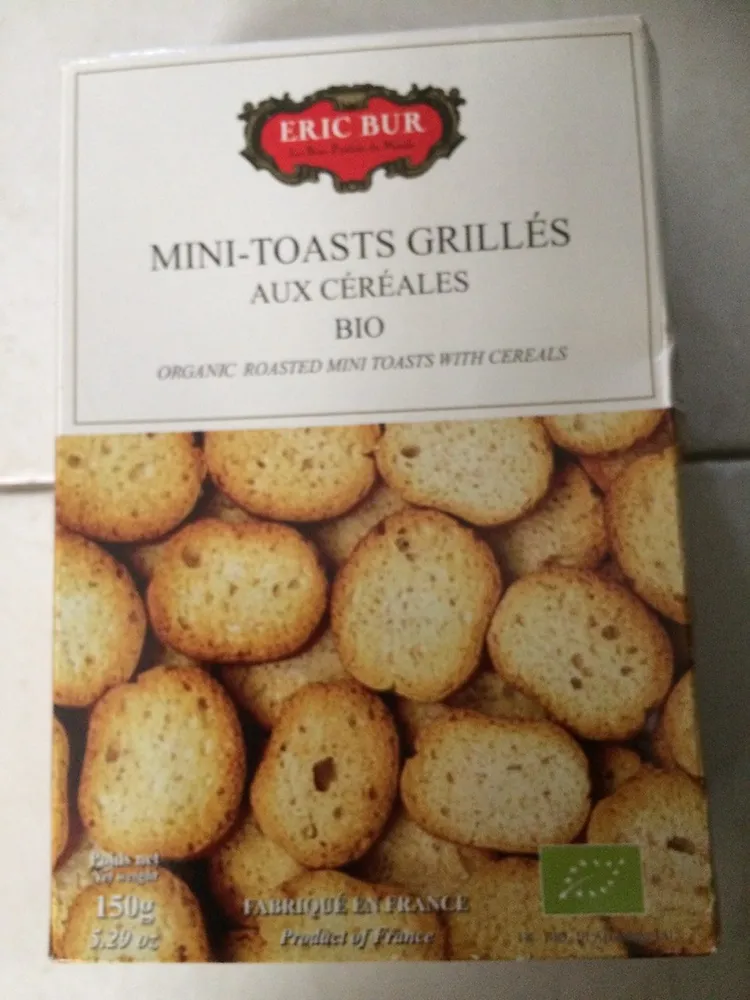 Mini-toast grillés aux céréales bio