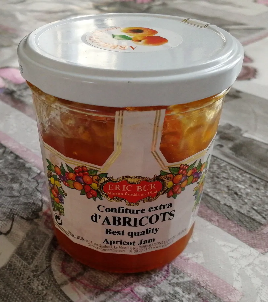 Confiture extra d'abricots ERIC BUR