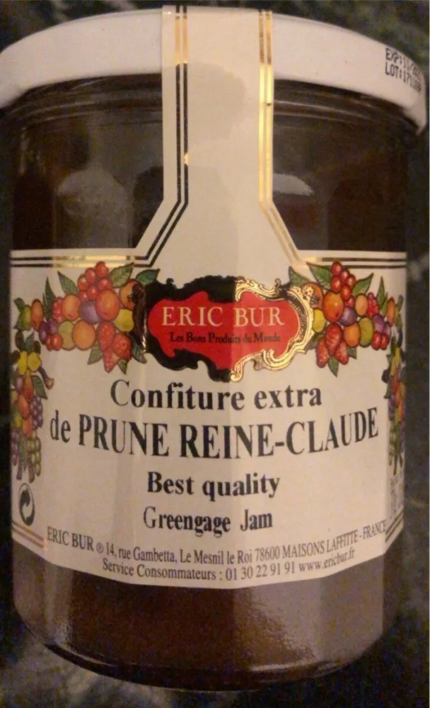 Confiture extra de Prune Reine-Claude