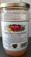 Lentilles cuisinées