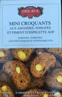 Mini Croquants amandes, tomates et piment d'Espelette AOP