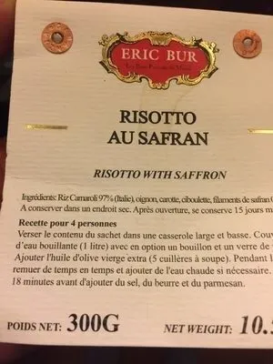 Risotto au safran