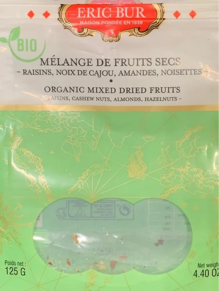 Melanges de fruits secs