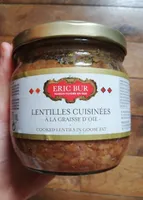 Lentilles cuisinées à la graisse d'oie