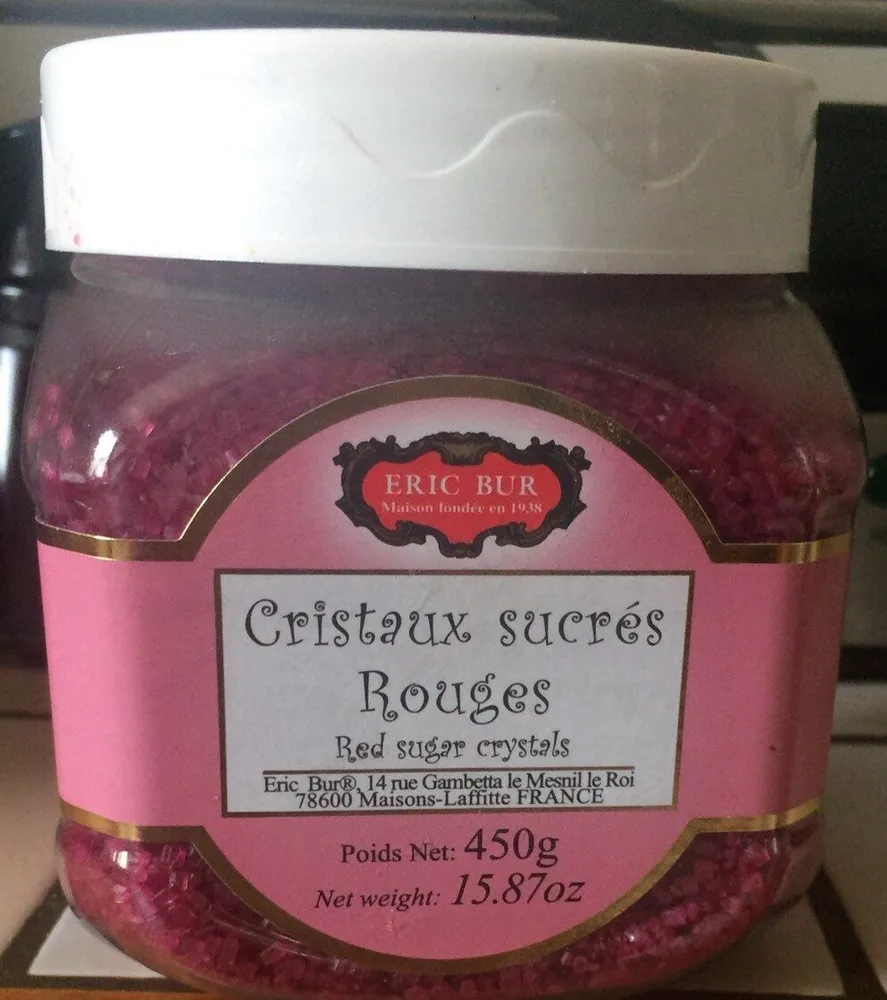 Cristaux sucres rouges