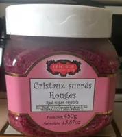 Cristaux sucres rouges