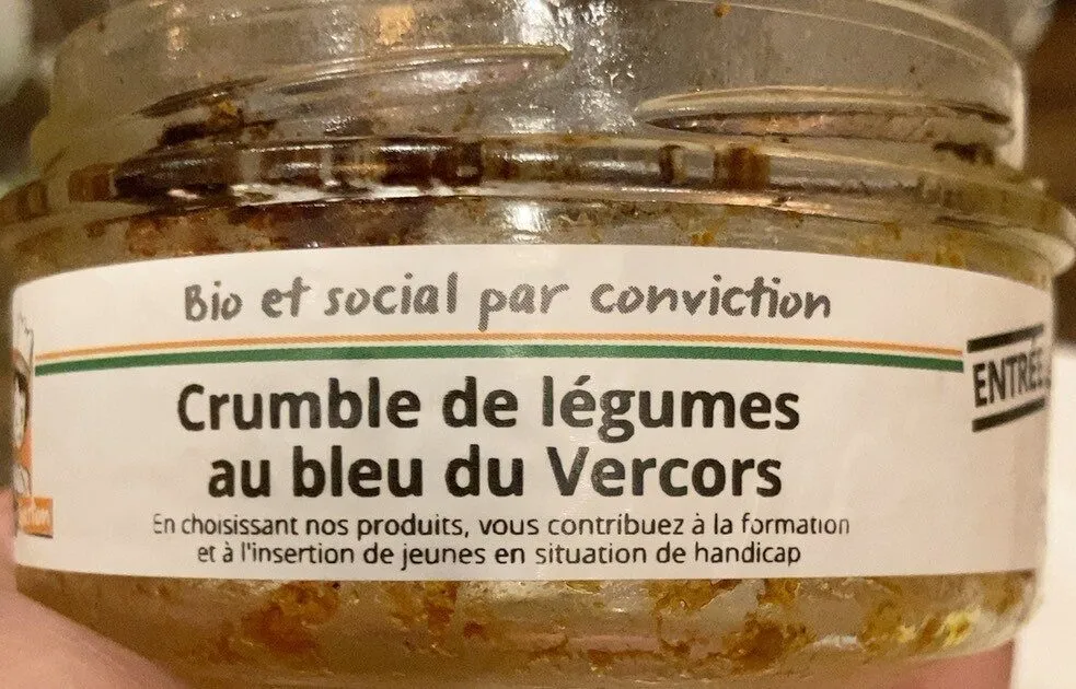 Crumble de légumes au bleu du Vercors