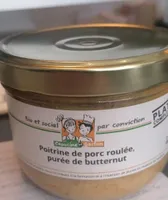 Poitrine de porc roulée purée de butternut