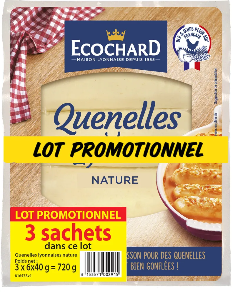Lot de 3 Quenelles à la Lyonnaise Nature