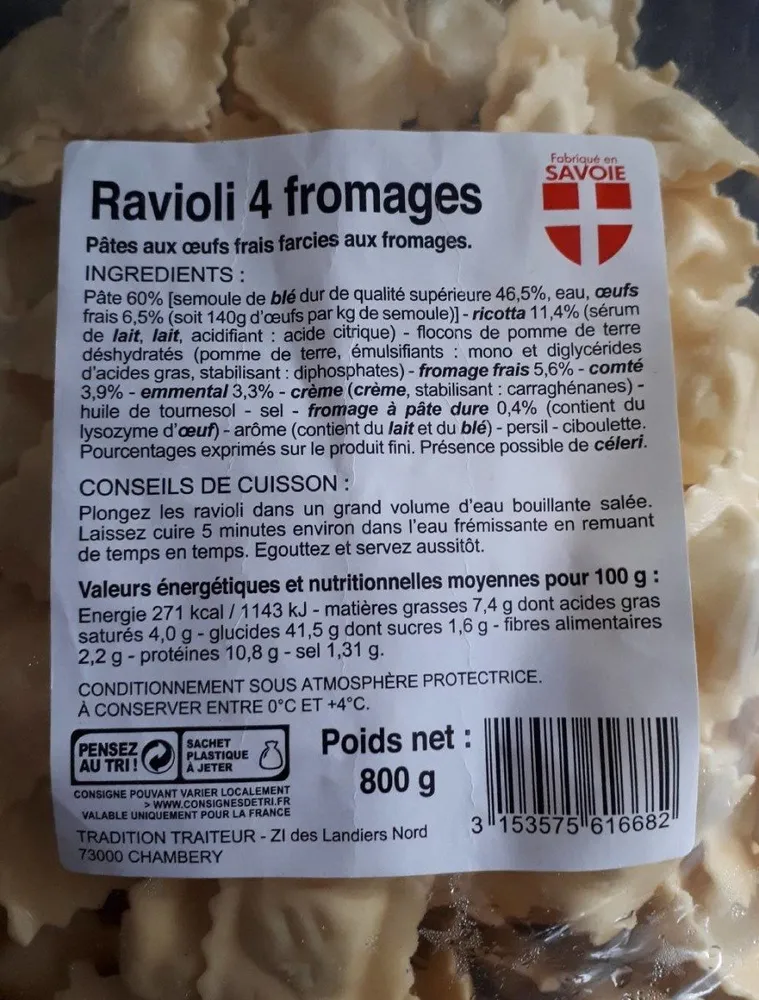 Ravioli 4 Fromages
