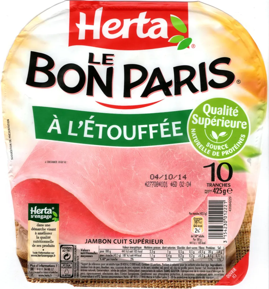 Le Bon Paris à l'étouffée - Jambon cuit supérieur