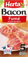 HERTA bacon grandes tranches x5 - 100g