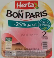 Le Bon Paris (- 25 % de sel, Cuit à l'Étouffée) 2 Tranches Fines