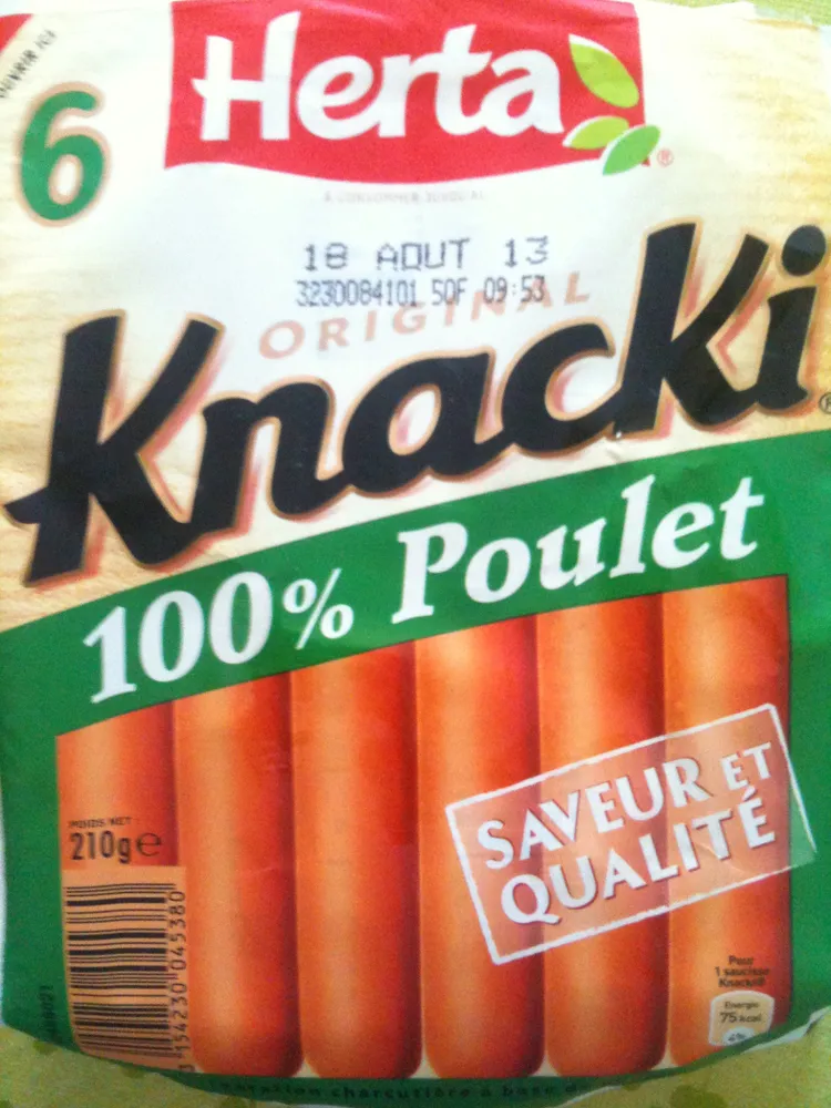 6 Original Knacki, 100 % Poulet