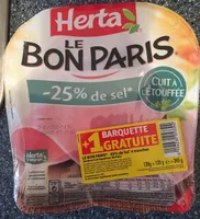 Le Bon Paris (- 25 % de sel, Cuit à l'Étouffée) 4 Tranches + 1 Barquette Gratuite