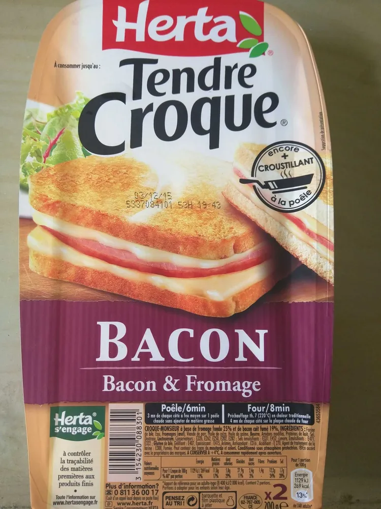 Tendre Croque Bacon & Fromage