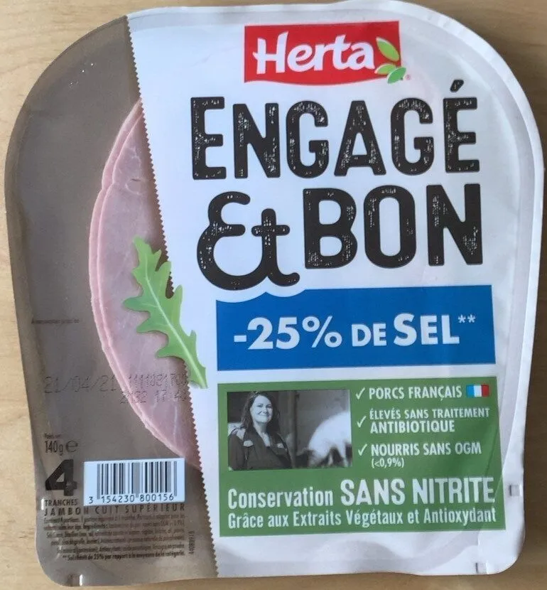 Jambon cuit superieur engagé et bon