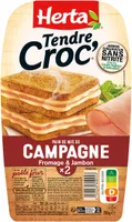 HERTA Croque-Monsieur Campagne sans nitrite x2 200G