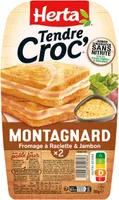 HERTA Croque-Monsieur Montagnard sans nitrite x2 200G